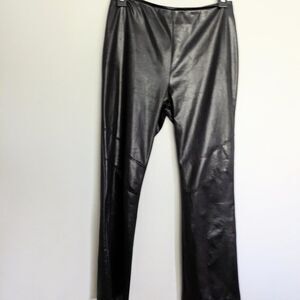 90s highrise black moto flare pants